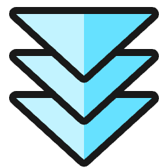 Navigation Arrows Down Icon from Ultimate Colors Set