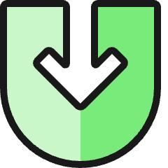 Navigation Down 3 Icon from Ultimate Colors Set