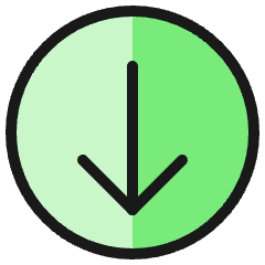 Navigation Down Circle Icon from Ultimate Colors Set