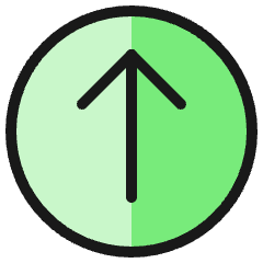 Navigation Up Circle Icon from Ultimate Colors Set