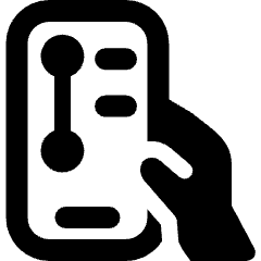 Navigation Smartphone Hand Icon from Ultimate Bold Set