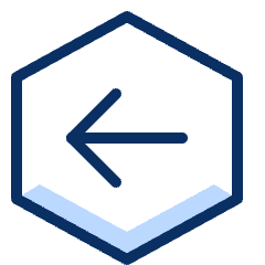 Left Arrow Hexagon Icon from Cyber Duotone Set