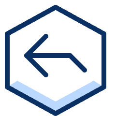 Navigation Back Previous Hexagon 1 Icon from Cyber Duotone Set