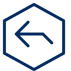 Navigation Back Previous Hexagon 1 Icon from Cyber Line Set