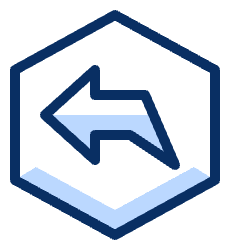Navigation Back Previous Hexagon 2 Icon from Cyber Duotone Set