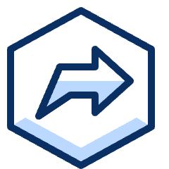 Navigation Next Hexagon 2 Icon from Cyber Duotone Set