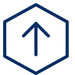 UP Arrow Hexagon Icon from Cyber Line Set