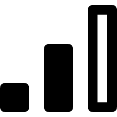 Smartphone Signal Bar Medium Icon from Nova Solid Set