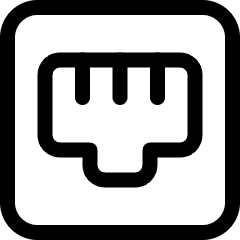 Ethernet Port Icon from Ultimate Regular Set