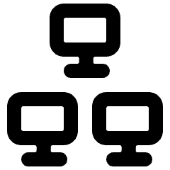 Monitor Network Icon from Ultimate Bold Set