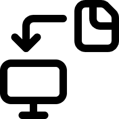 Monitor Transfer File Icon from Ultimate Regular Set
