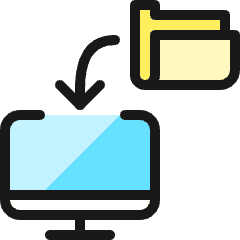 Monitor Transfer Folder Icon from Ultimate Colors Set