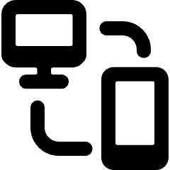Phone Monitor Exchange Icon from Ultimate Bold Set
