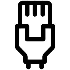 Rj45 Lan Cable Icon from Ultimate Regular Set