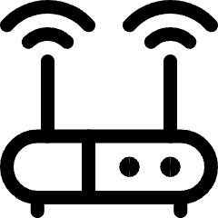 Router Signal Double Icon from Ultimate Regular Set