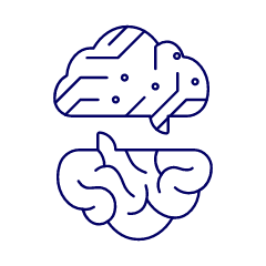 Ai Brain Communicate Illustration from UX Line Set
