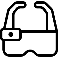 Technology Device Google Glass 1 Icon from Ultimate Light Set