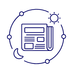 Daily News Illustration from UX Line Set