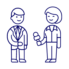 Interviewing 1 Illustration from UX Line Set