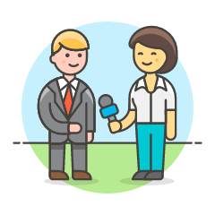 Interviewing 2 Illustration from UX Colors Set