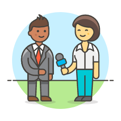 Interviewing 5 Illustration from UX Colors Set