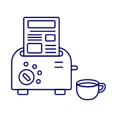 Morning News 1 Illustration from UX Line Set