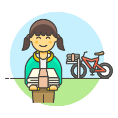 Papergirl 1 2 Illustration from UX Colors Set