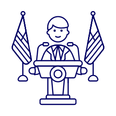 Spokeperson 1 Illustration from UX Line Set