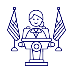 Spokeperson 2 Illustration from UX Line Set