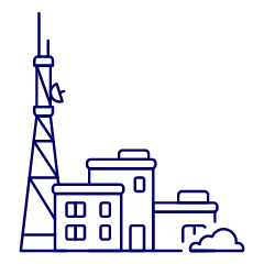 Tv Station Illustration from UX Line Set