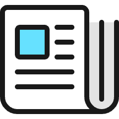 Newspaper Fold Icon from Ultimate Colors Set