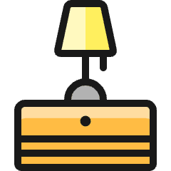 Night Stand Lamp Icon from Ultimate Colors Set