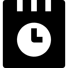 Notes Book Clock Schedule Icon from Nova Solid Set