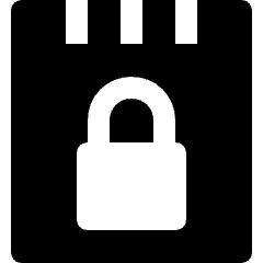 Notes Book Lock Icon from Nova Solid Set