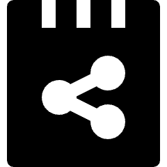 Notes Book Share Icon from Nova Solid Set