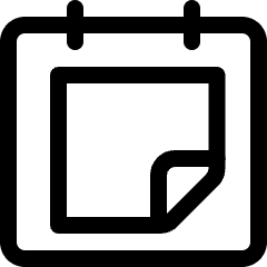 Notes Calendar Icon from Ultimate Regular Set