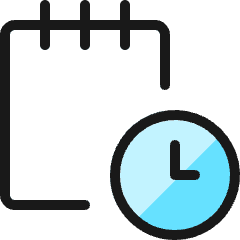 Notes Clock Icon from Ultimate Colors Set