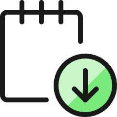 Notes Download Icon from Ultimate Colors Set