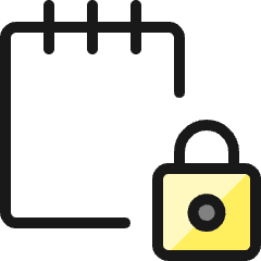 Notes Lock Icon from Ultimate Colors Set
