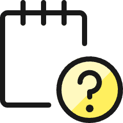 Notes Question Icon from Ultimate Colors Set