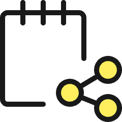 Notes Share Icon from Ultimate Colors Set