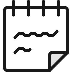 Notes Text Flip Icon from Ultimate Colors Set