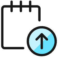 Notes Upload Icon from Ultimate Colors Set