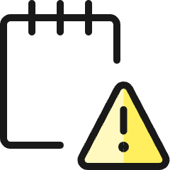Notes Warning Icon from Ultimate Colors Set