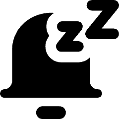 Notification Alarm Snooze Icon from Core Solid Set