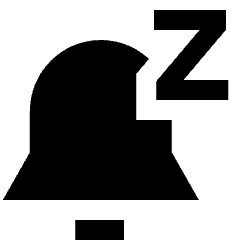 Notification Alarm Snooze Icon from Sharp Solid Set