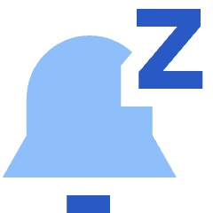 Notification Alarm Snooze Icon from Sharp Flat Set