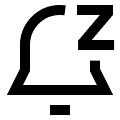 Notification Alarm Snooze Icon from Sharp Line Set