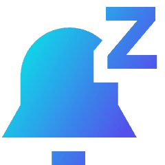 Notification Alarm Snooze Icon from Sharp Gradient Set