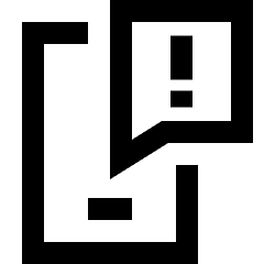 Notification Message Alert Icon from Sharp Line Set